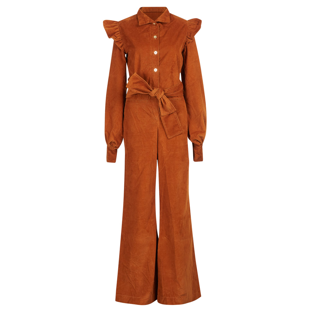 Shia CORDUROY JUMPSUIT - COGNAC