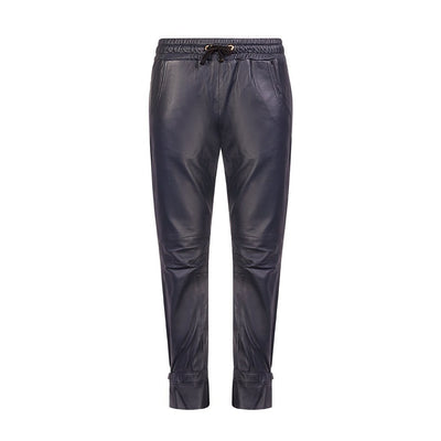 Gaby LEATHER JOGGER - NAVY
