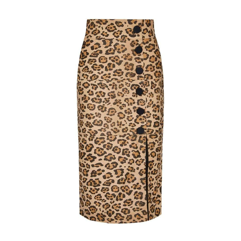 Cheetah print leather skirt hotsell