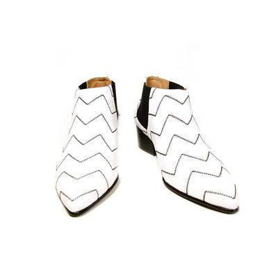 Valmy LEATHER ANKLE BOOTS - ZIGZAG