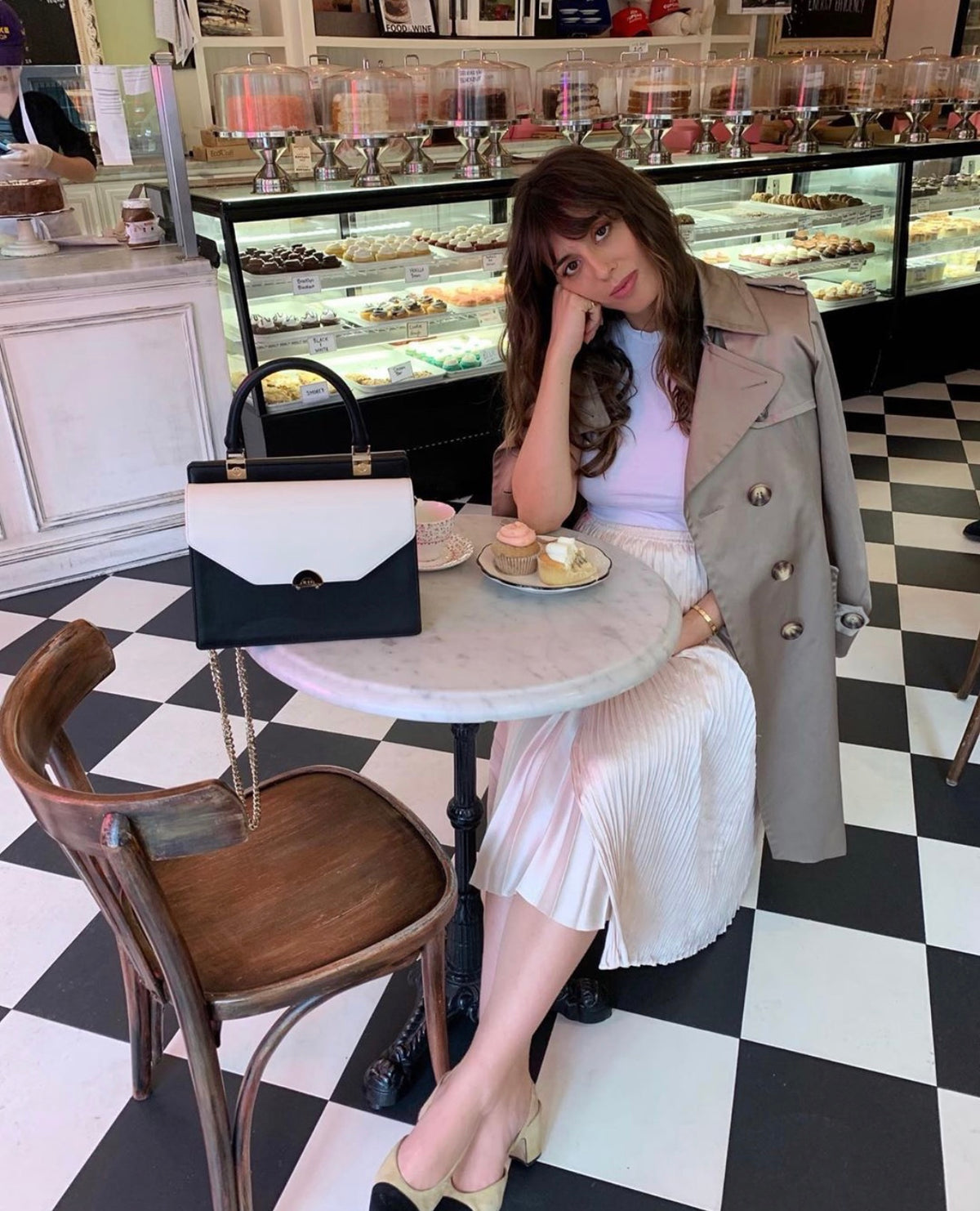 Violette Serrat featuring our GEMMA handbag