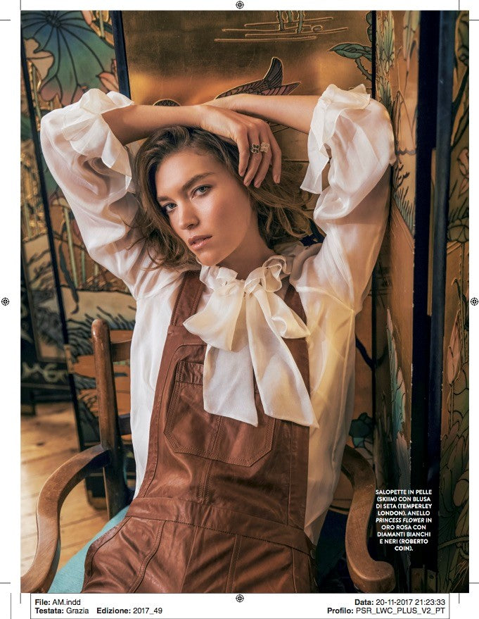 Arizona Muse wearing our JULIE Jumpsuit for Grazia Italia - SKIIM Paris