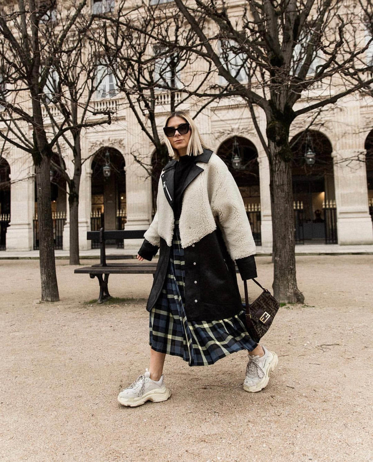 Julia Mateian in our JO Coat - SKIIM Paris