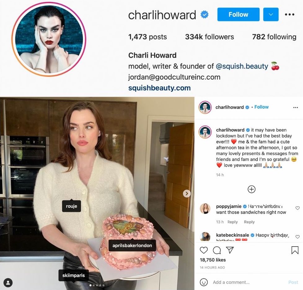 CHARLI HOWARD CELEBRATING HER BIRTHDAY IN HER SKIIM JEAN CROPPED TROUSER - SKIIM Paris