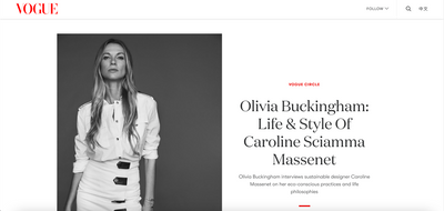 SKIIM FOUNDER CAROLINE MASSENET ON VOGUE'S: "Olivia Buckingham: Life & Style Of Caroline Sciamma Massenet"