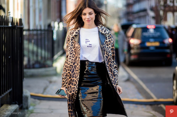 Julia Restoin Roitfeld in our Valentine Patent Skirt