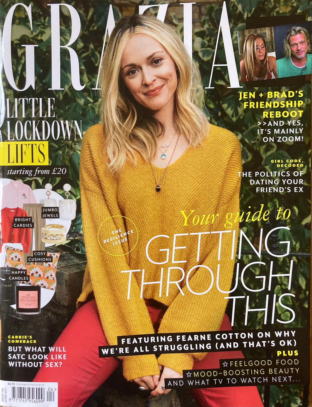 GRAZIA featuring our SKIIM Anton Hybrid Leather/Denim Skirt