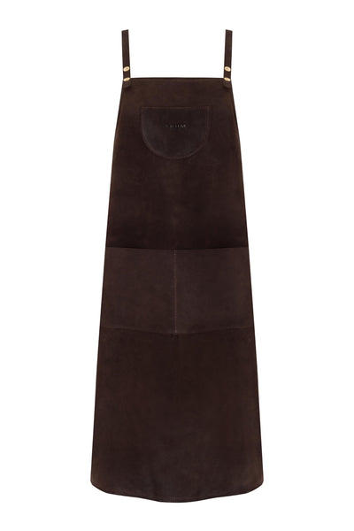 Leather Apron - Dark Chocolate Suede