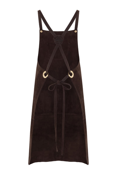 Leather Apron - Dark Chocolate Suede