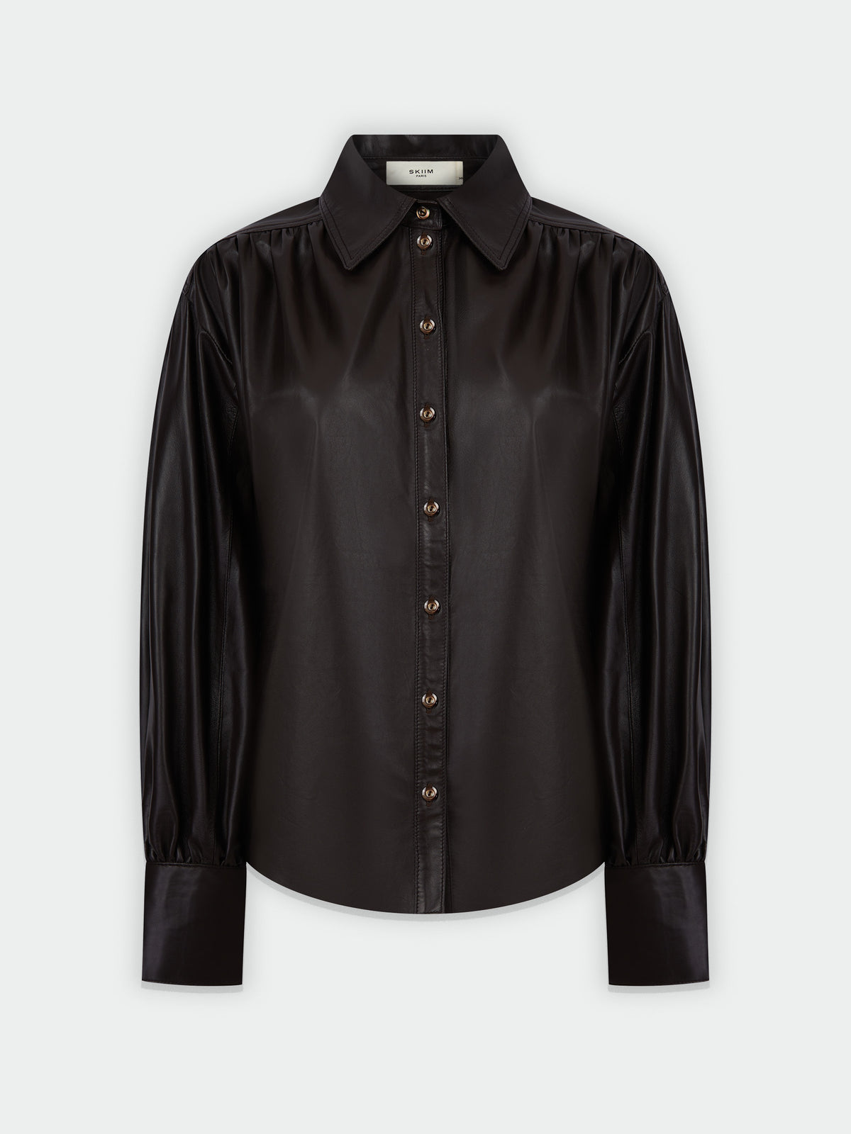 Brown Leather Overshirt