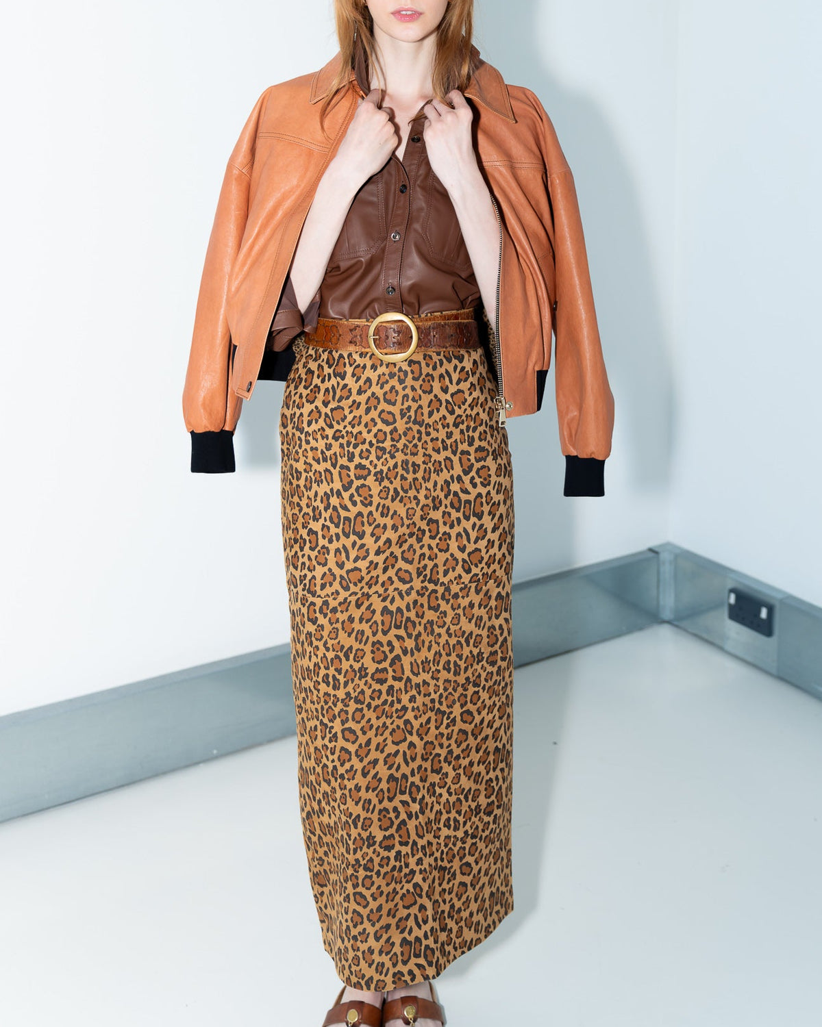 Huguette Leather Maxi Skirt - SKIIM Paris