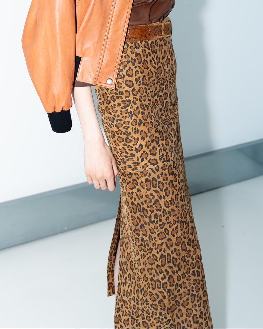Huguette Leather Maxi Skirt - SKIIM Paris