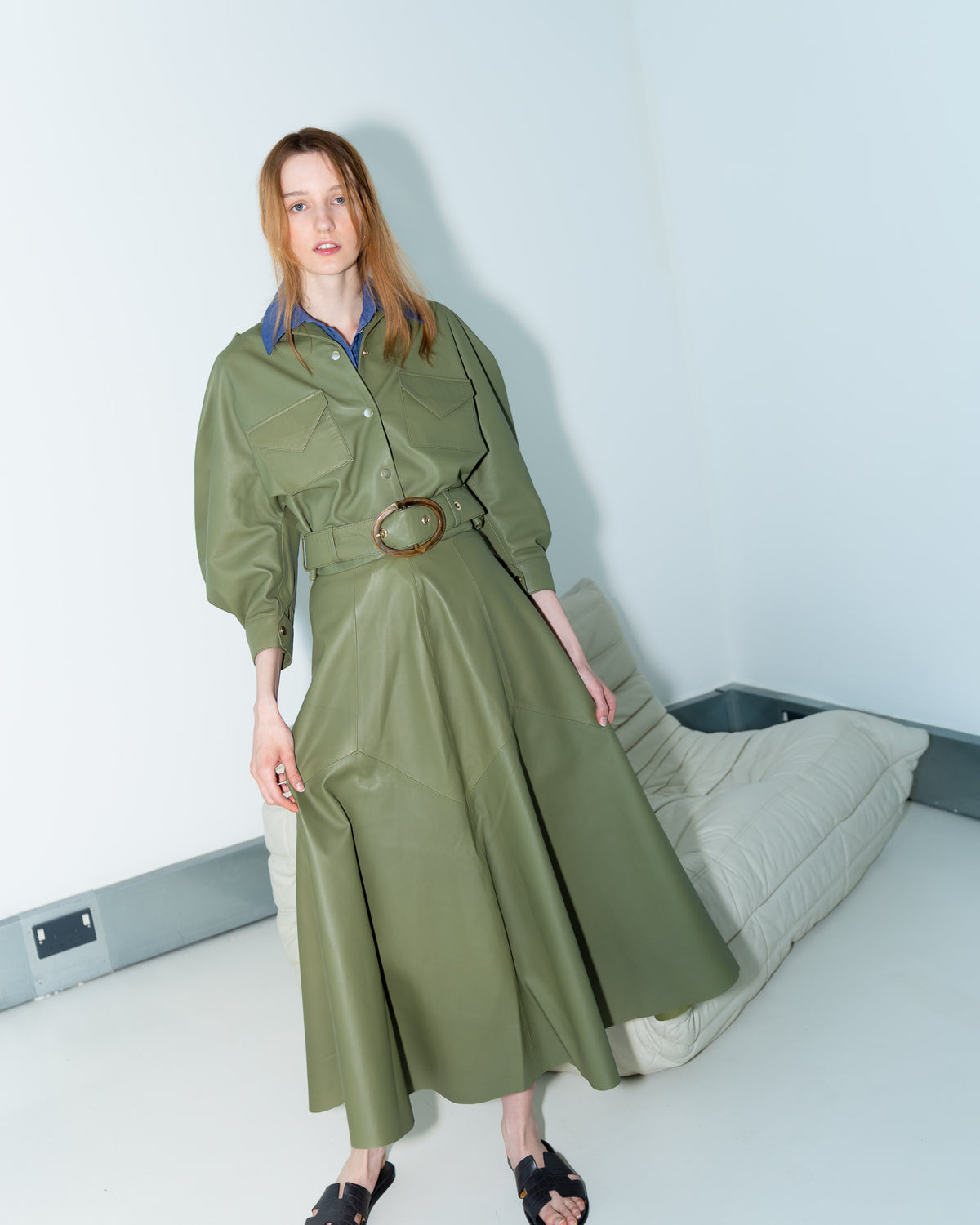 Clara Cotton Buckle-Waist Jacket - SKIIM Paris