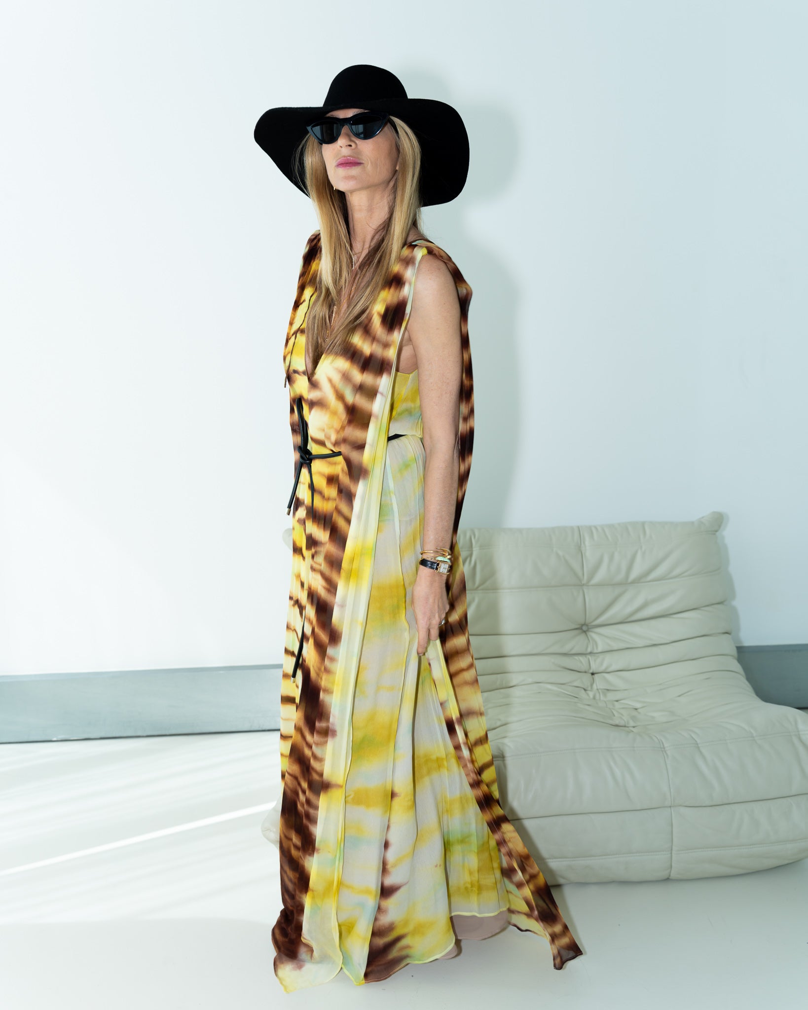 RACHEL CHIFFON SILK DRESS - TIE DYE  SKIIM Paris