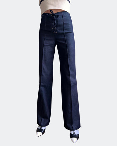 Francoise BELL BOTTOM TROUSER - DARK DENIM