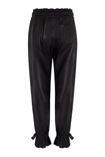 Gaby LEATHER JOGGER - BLACK