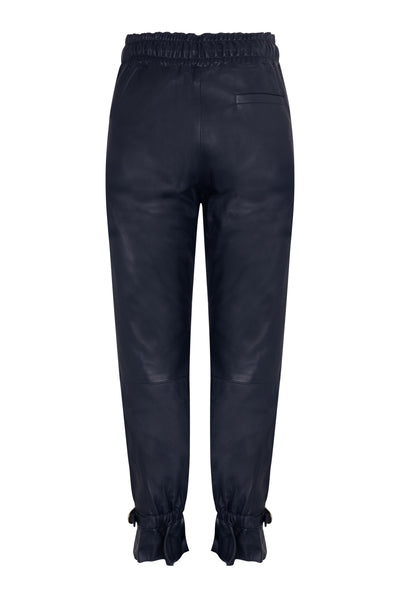 Gaby LEATHER JOGGER - NAVY