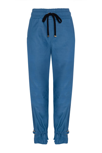 Gaby LEATHER JOGGER - WORKER BLUE