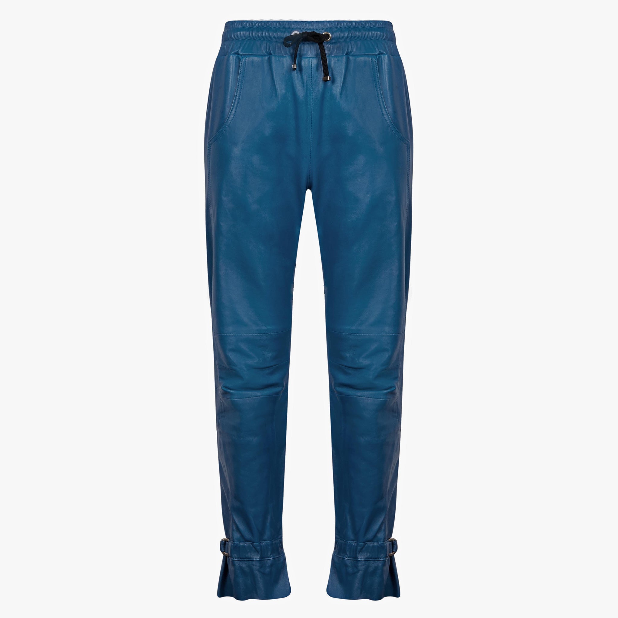 Gaby LEATHER JOGGER - WORKER BLUE