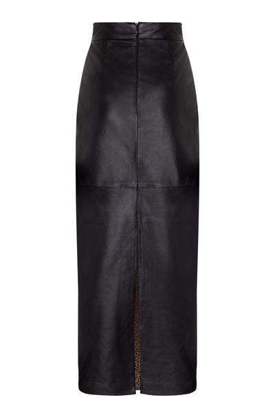 Huguette MAXI STRAIGHT SKIRT - BLACK