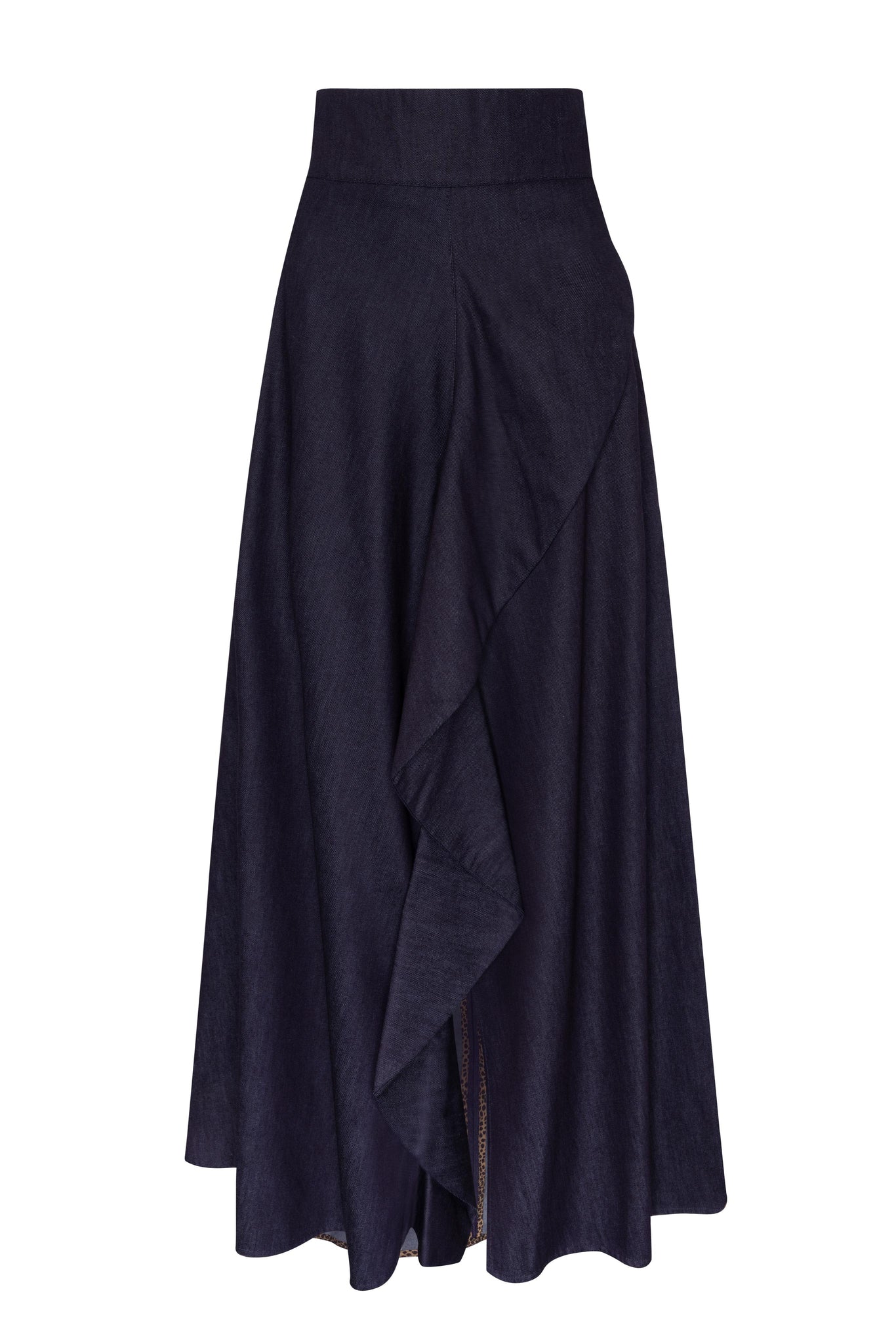 Jodie MIDI SPLIT SKIRT - DARK DENIM