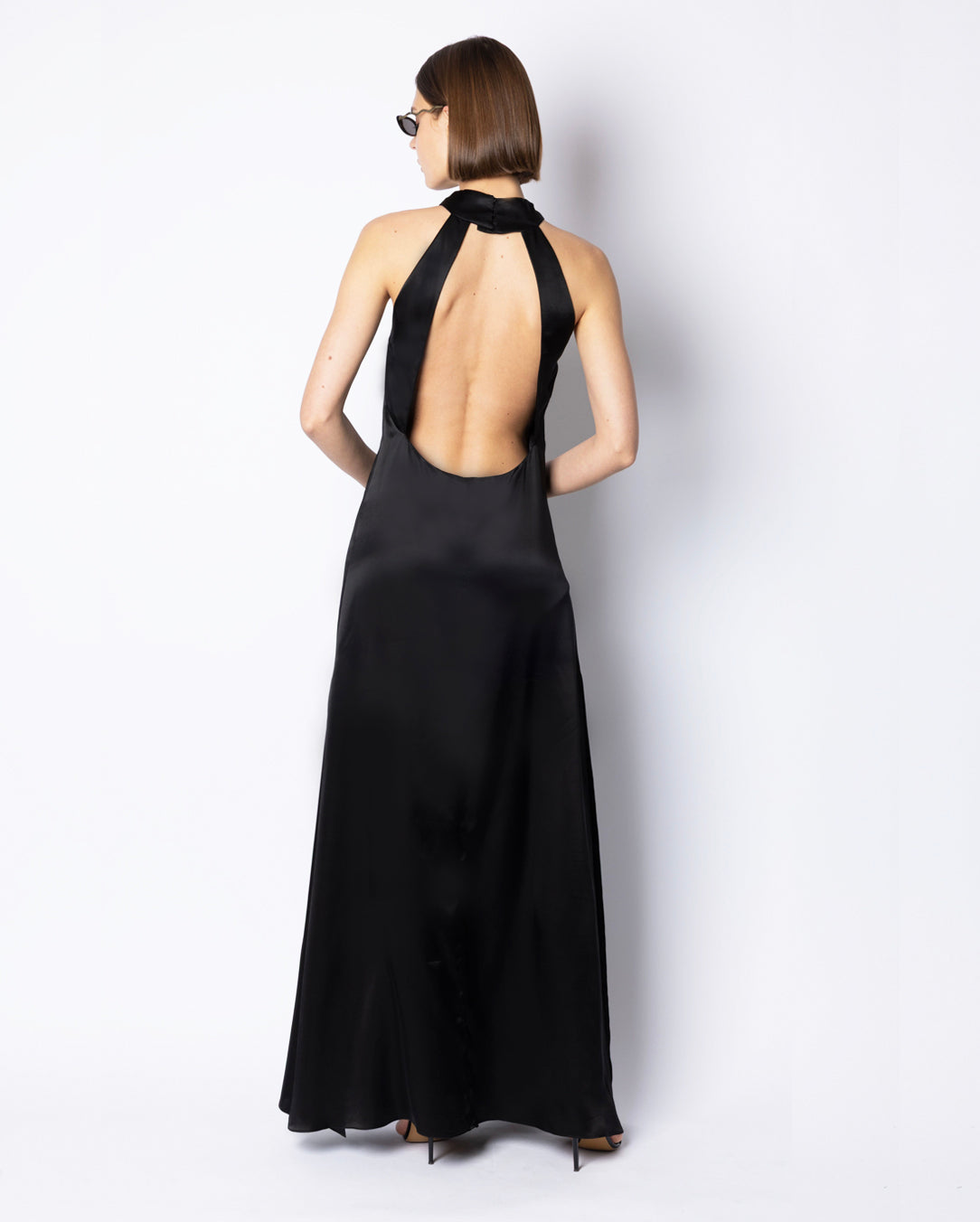 JOELLE SILK DRESS - BLACK