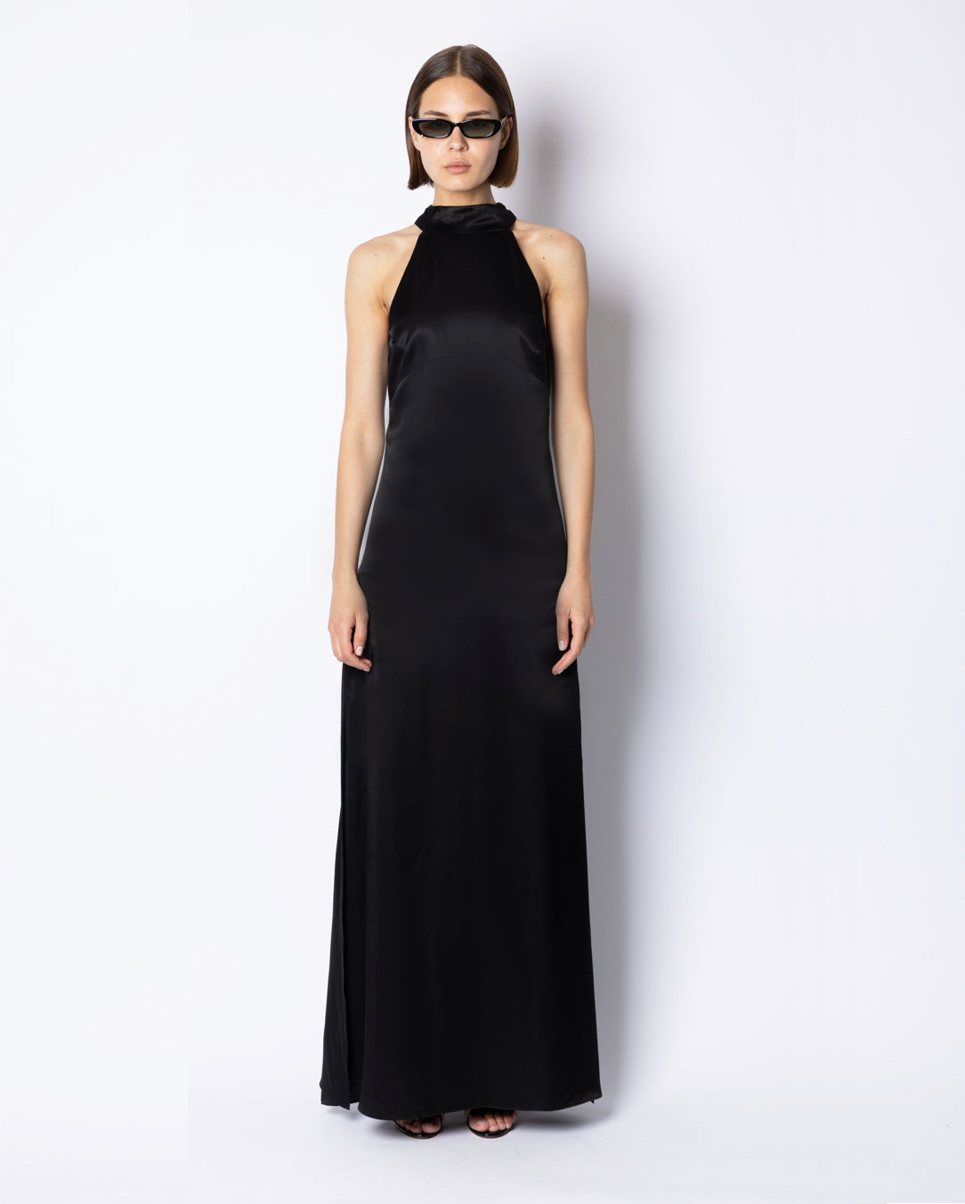 JOELLE SILK DRESS - BLACK