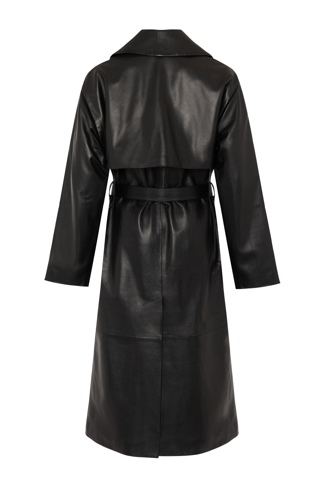 Karla LEATHER TRENCH - BLACK MATTE