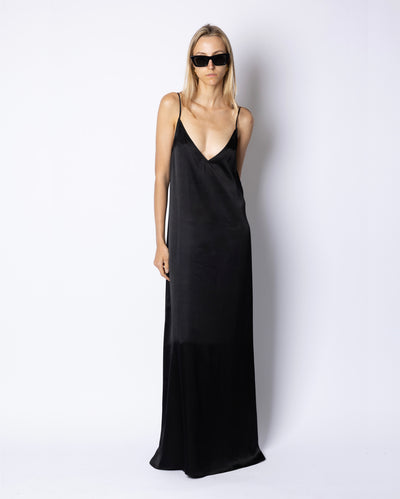 KATE SILK DRESS - BLACK