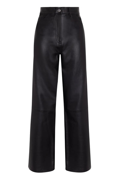 MARCELLA - LEATHER TROUSER - BLACK