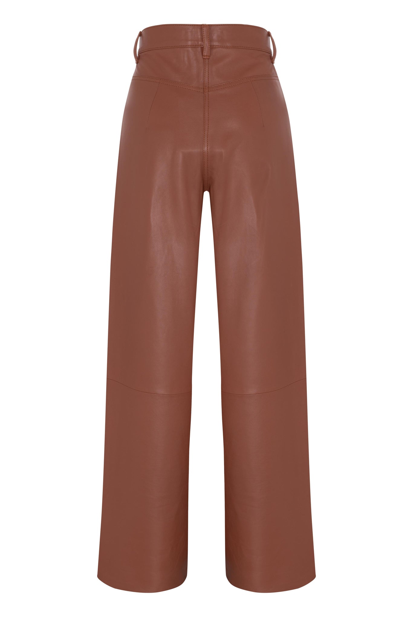 MARCELLA - LEATHER TROUSER - BRICK