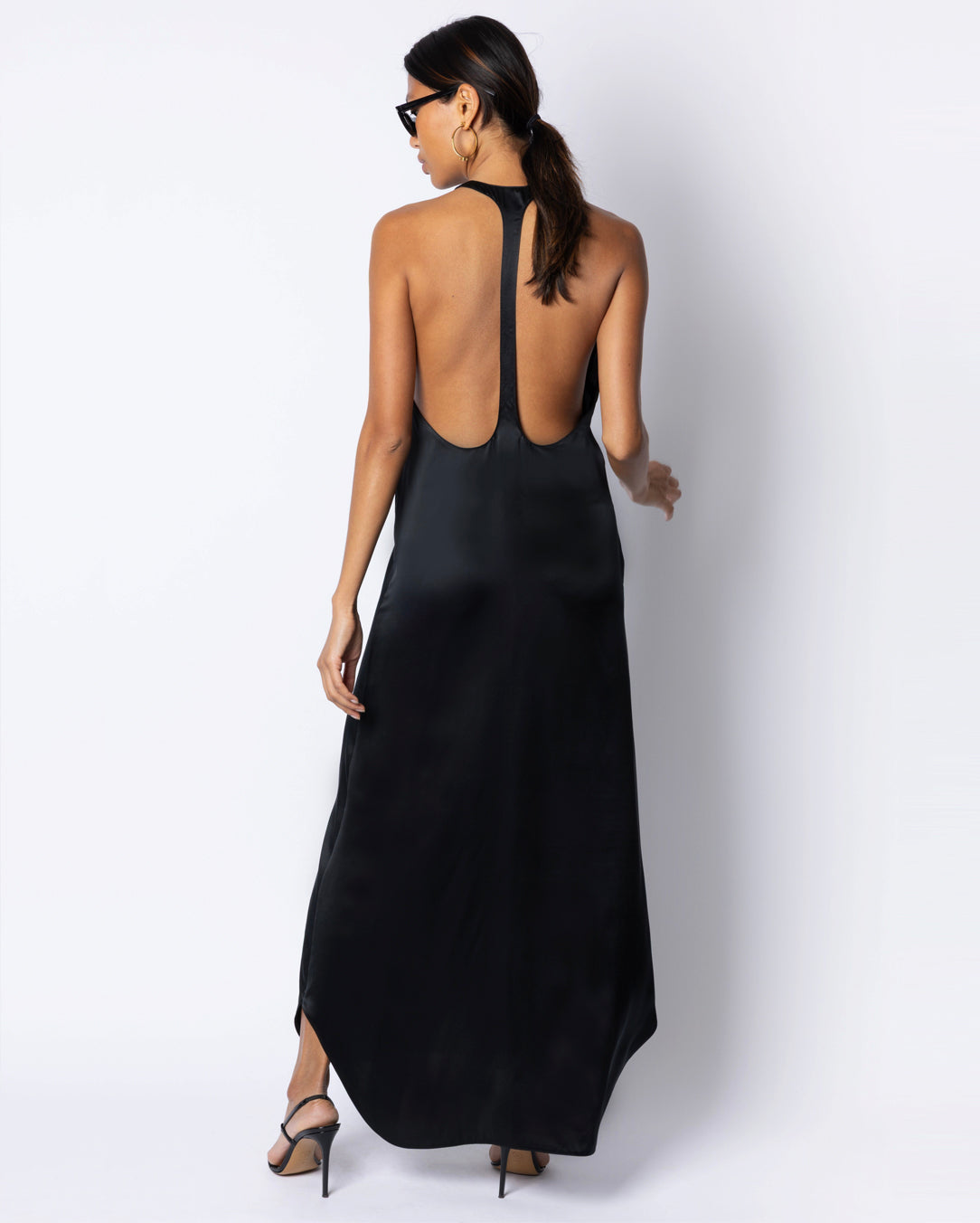 REBECCA SILK DRESS - BLACK