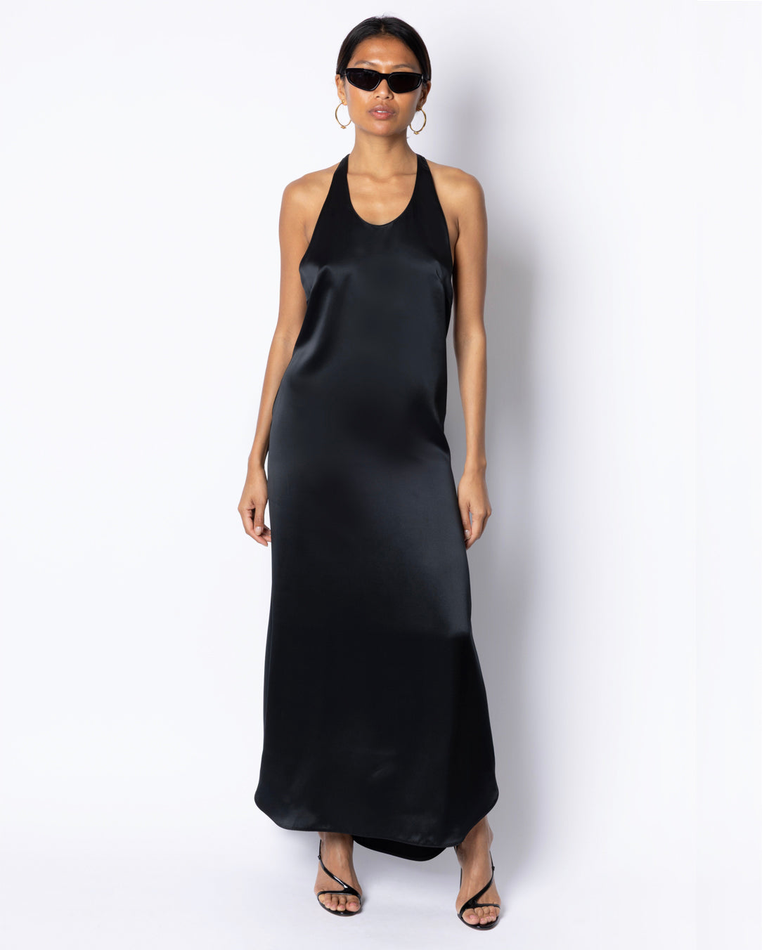 REBECCA SILK DRESS - BLACK