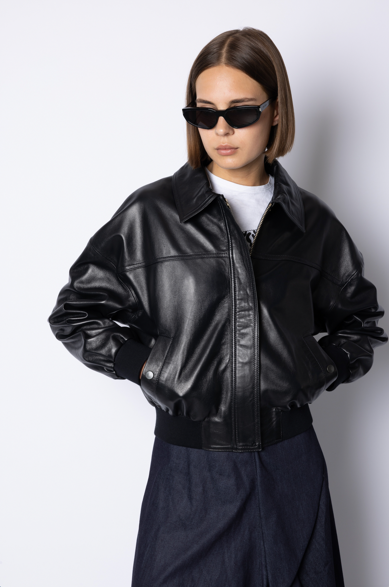 Sarah BOMBER JACKET - BLACK