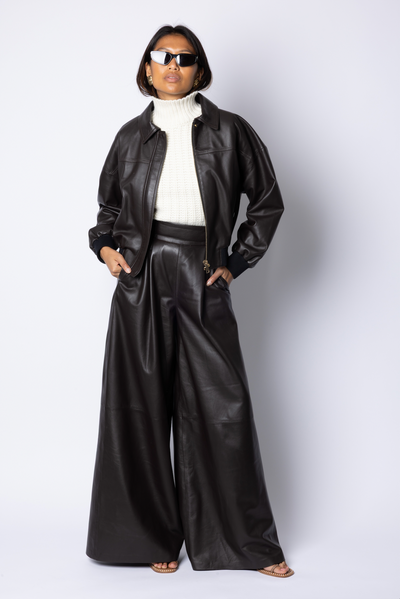 Sarah BOMBER JACKET - BROWN
