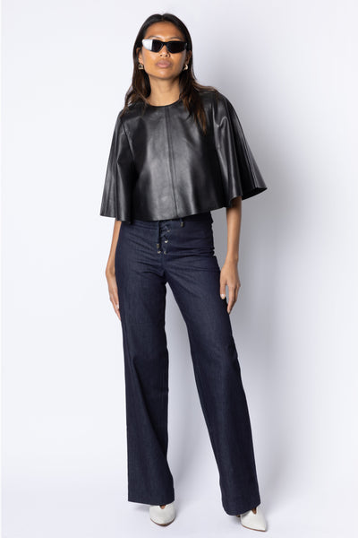 Francoise BELL BOTTOM TROUSER - DARK DENIM
