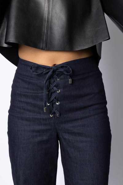 Francoise BELL BOTTOM TROUSER - DARK DENIM