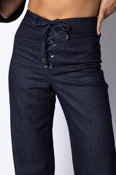 Francoise BELL BOTTOM TROUSER - DARK DENIM