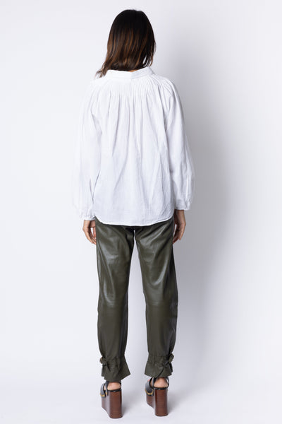 Bettina GATHERED SHIRT - ECRU