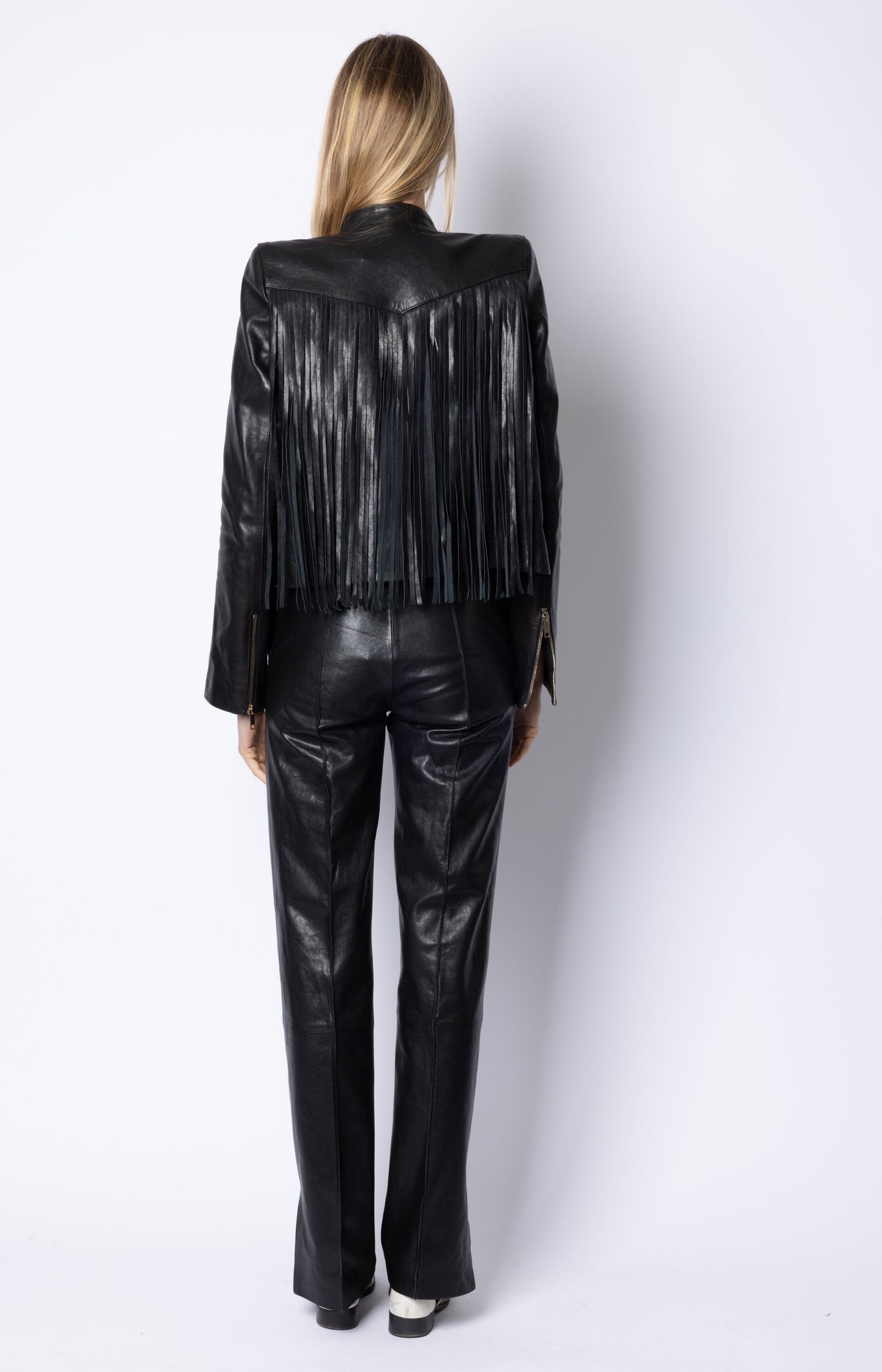 Bella FRINGED JACKET - BLACK