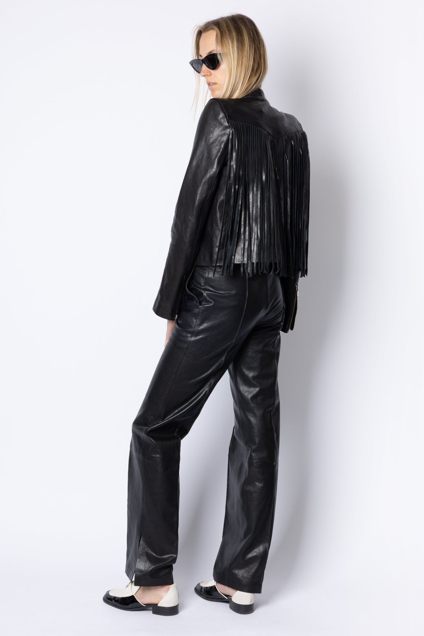 Bella FRINGED JACKET - BLACK