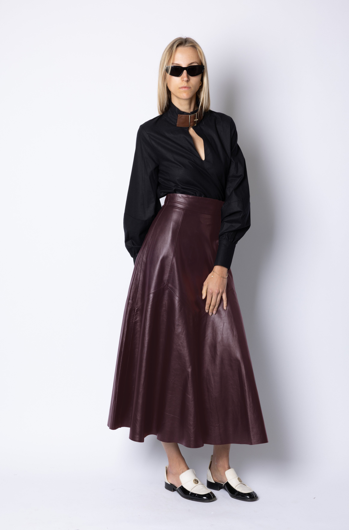 Max Leather Maxi Skirt - SKIIM Paris