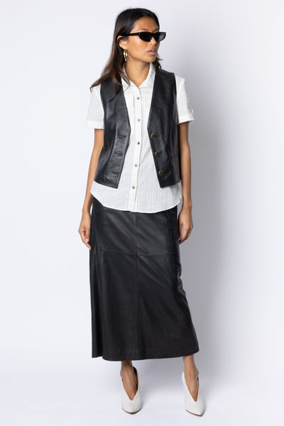 Alix MAXI STRAIGHT SKIRT - BLACK