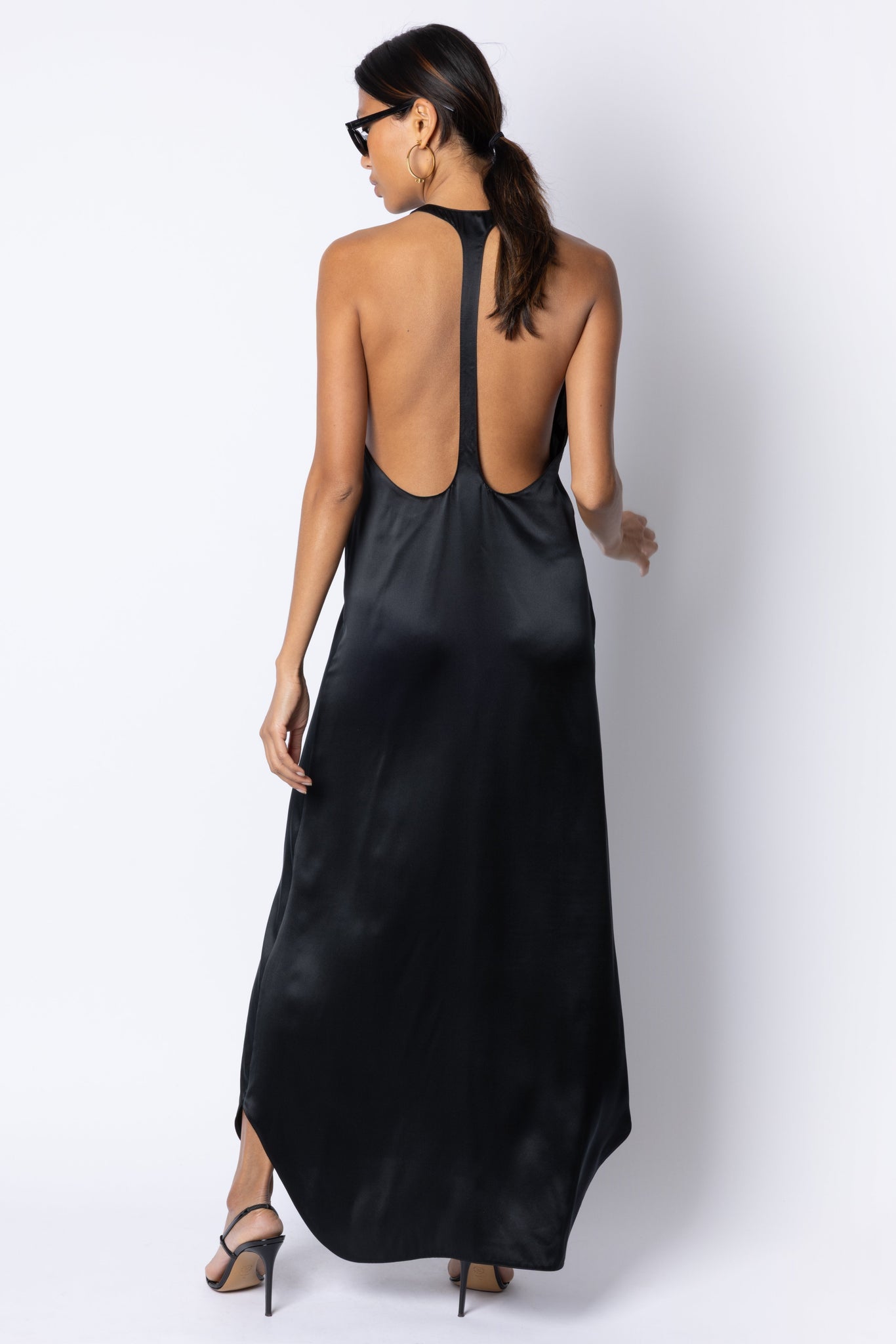 REBECCA SILK DRESS - BLACK