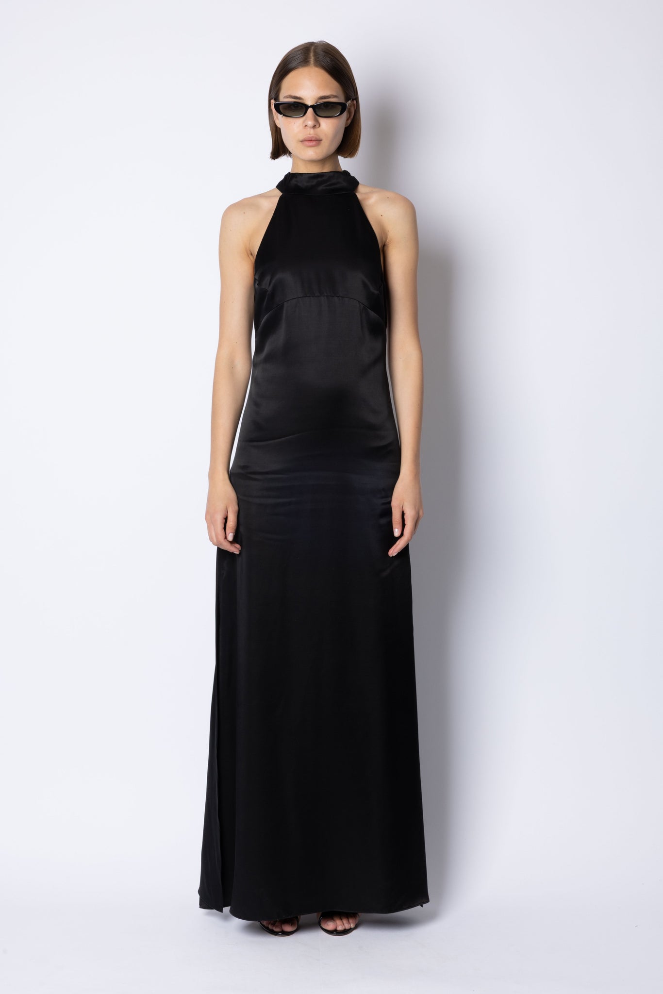 JOELLE SILK DRESS - BLACK