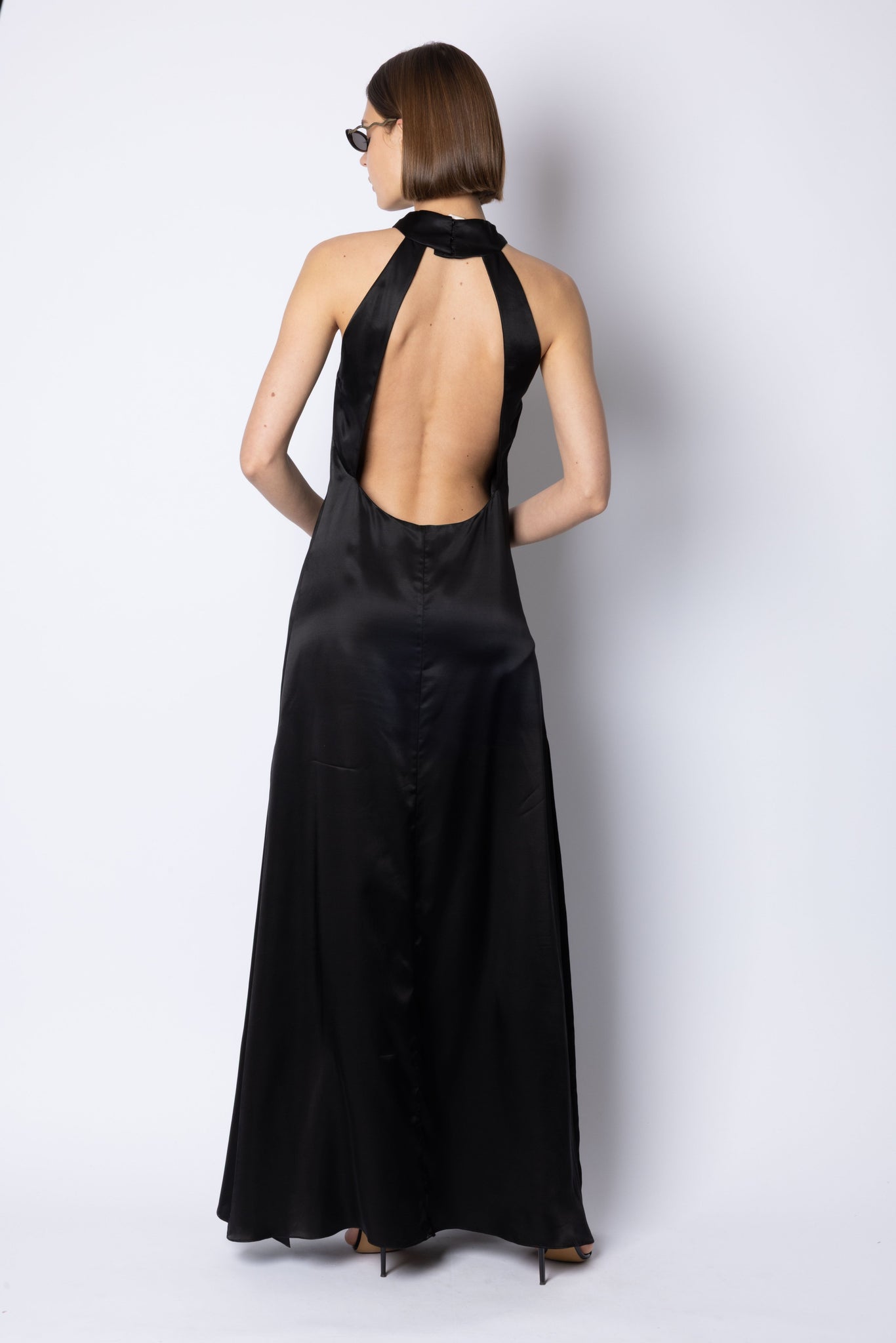 JOELLE SILK DRESS - BLACK