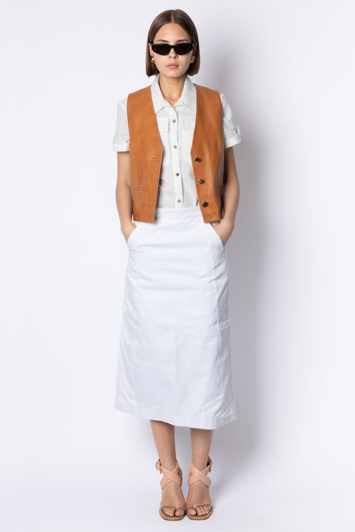 Alix MAXI STRAIGHT SKIRT - OFF WHITE