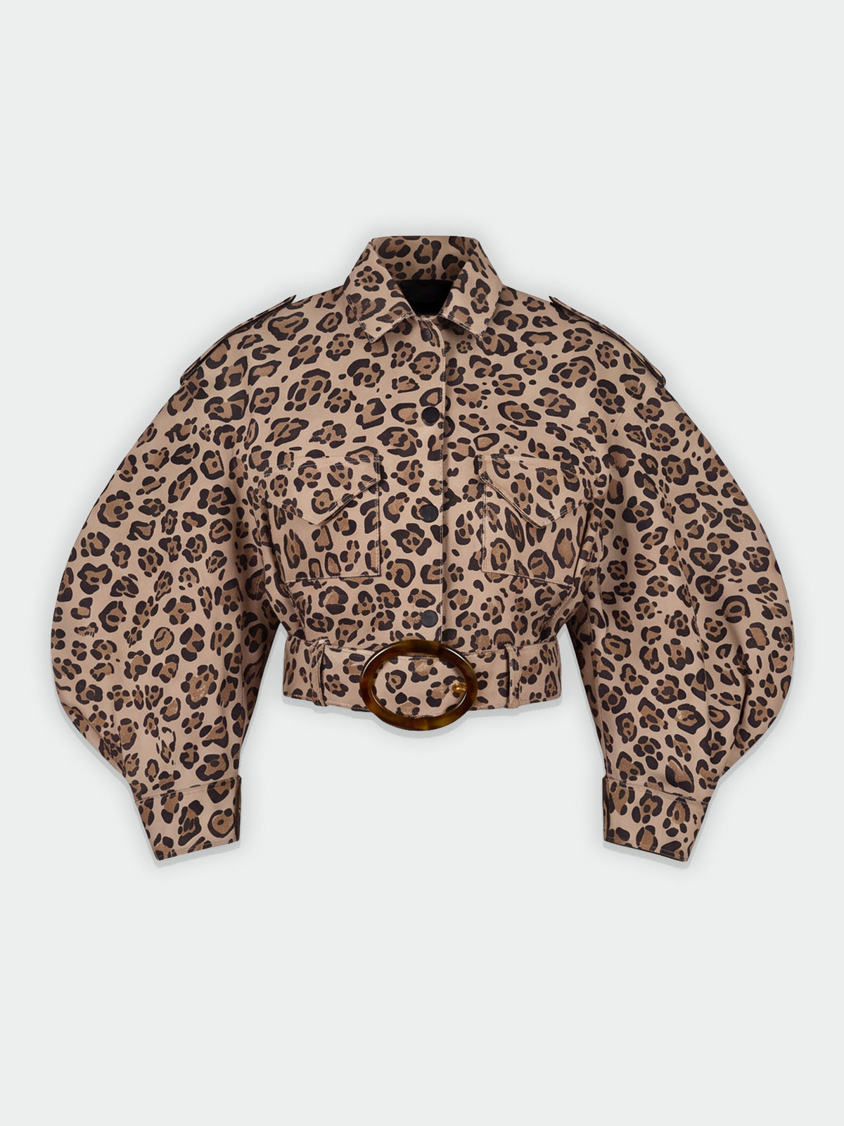 Clara Buckle Waist Jacket - Leopard