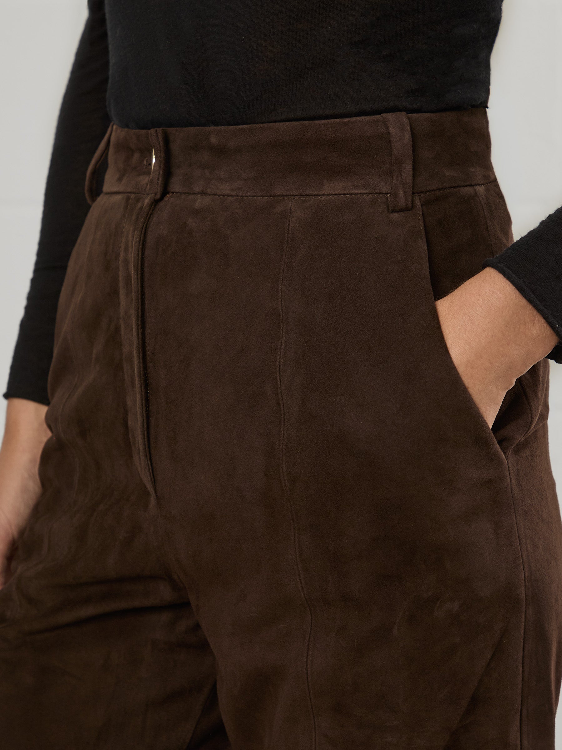 Brown Suede Trousers