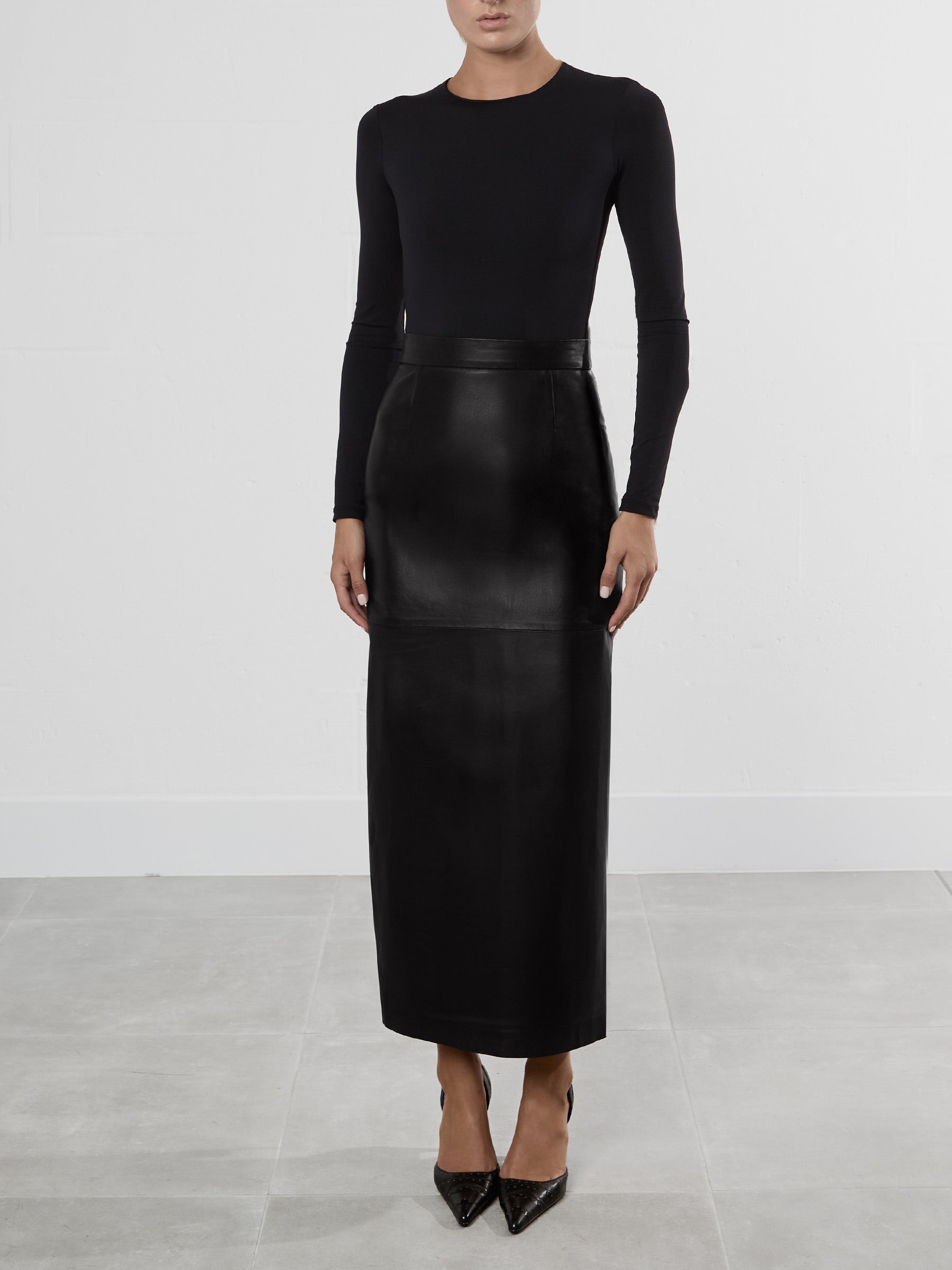 Black Maxi Pencil Skirt